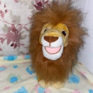 Vintage The Lion King Plush Adult Simba with His Little Baby with Squeaker Still Attached on his Baby ECU Mattel 1993