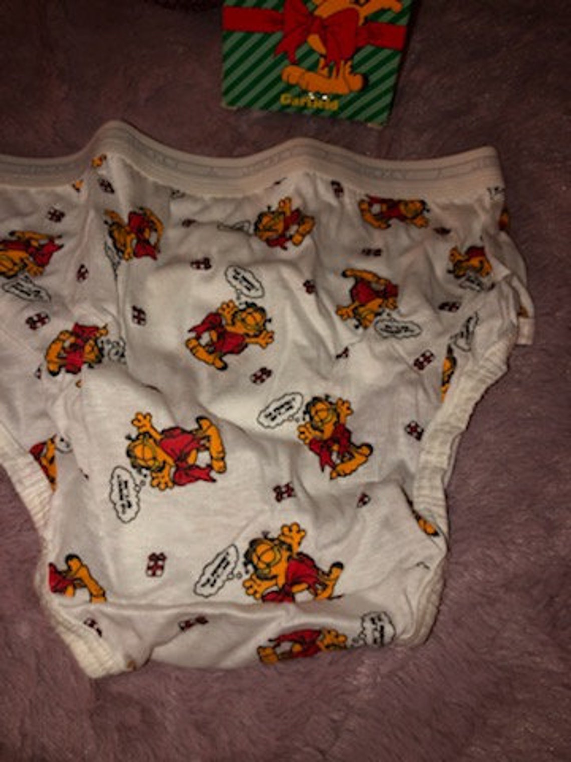 Vintage Mens Jockey Underwear Briefs Garfield Big Red Bow Size Etsy