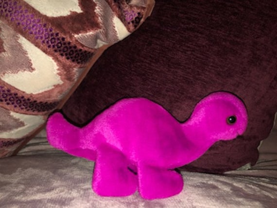 Vintage Steven Smith Dinosaur Plush Small Little Fuchsia 5x9 Vintage Steven Smith Dinosaur Plush Small Little Fuchsia 5x9