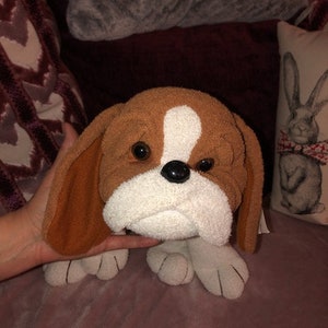 Vintage Fiesta Dog plush Terry cloth Beagle NWWT 2000 Brown Black White 18&quot; Puppy