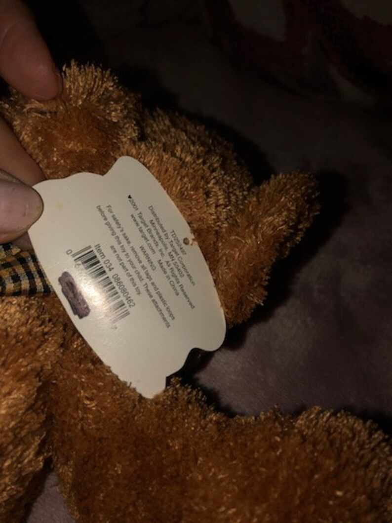 Vintage Best Made Toys Bear Plush Target Cuddle Zone NWWTS Etsy