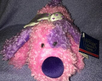 Vintage Ganz Dog Plush Puppers Valentine Purple Pink NWTS Round Nose 9 Heritage Collection Etsy Denmark