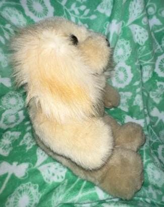 Vintage 24K Dog Plush Polar Puff Play Talkin Long Fluffy Puppet in