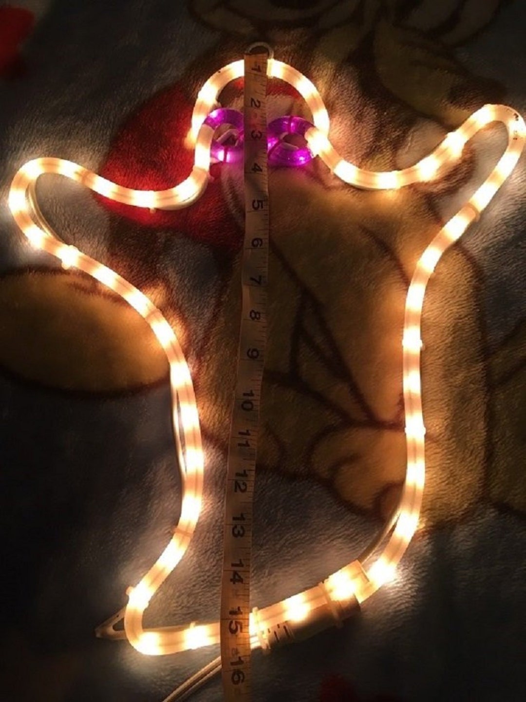 Vintage Halloween Ghost Light Pumpkin Window Rope Lites Lights Purple ...