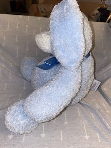 Vintage Friendzies Bunny Plush Target Blue White Ribbon Around