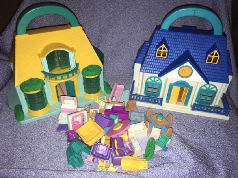 Precious Places Fisher Price Polly miniature little dolls house furniture Blue Box tiny Dreams LGTI rides Flowers Key dog Houses vacation
