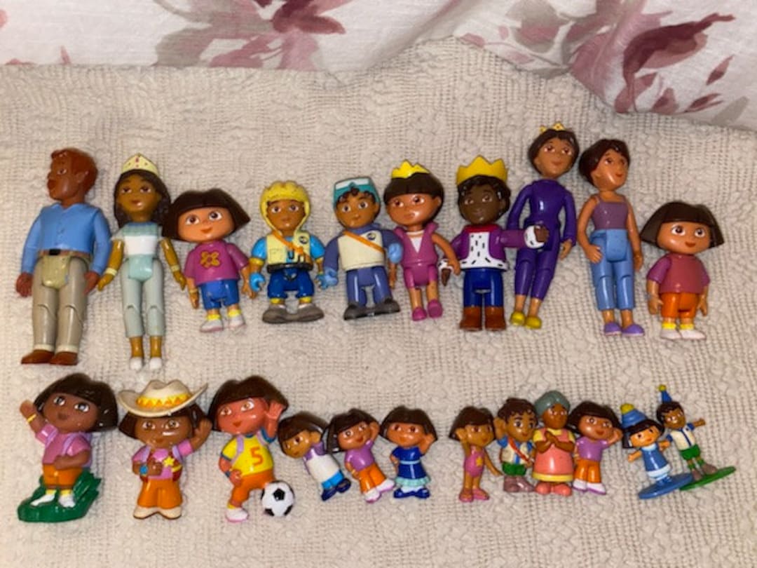 Vintage Dora the Explorer Lot Figures People Friends Animals Etsy