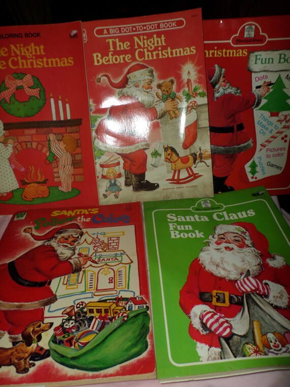 Download Christmas Coloring Book Paint Water Dot To Dot Fun Follow The Etsy