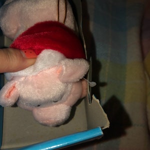 Vintage Kurt Adler Pig plush Snoring Christmas Snornaments NIBWW Santa Hat Piggy Cuddly little Ornament