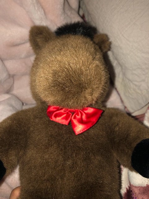 ヴィンテージ ハグファン ロバ ぬいぐるみ シルキー レッド 蝶
