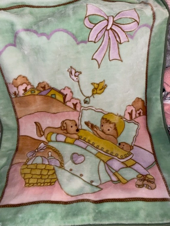 Dolls & Action Figures Cradle Blanket Vintage Elderdown Puppy Theme