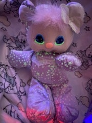 Vintage Mattel Pj Sparkles Bear Sparklins Purple Plush Glow Vintage Mattel Pj Sparkles Bear Sparklins Purple Plush Glow