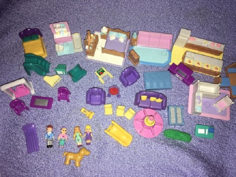 Precious Places Fisher Price Polly miniature little dolls house furniture Blue Box tiny Dreams LGTI rides Flowers Key dog Houses vacation