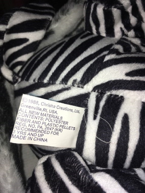 Vintage Chrisha Playful Plush Zebra Horse 1988 Wearing Faux