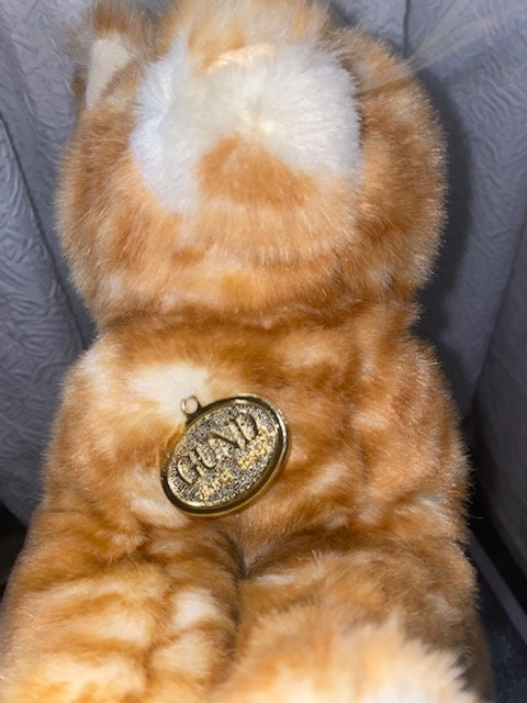 Vintage Gund Cat Plush Collectors Classic Orange White Tabby 1985