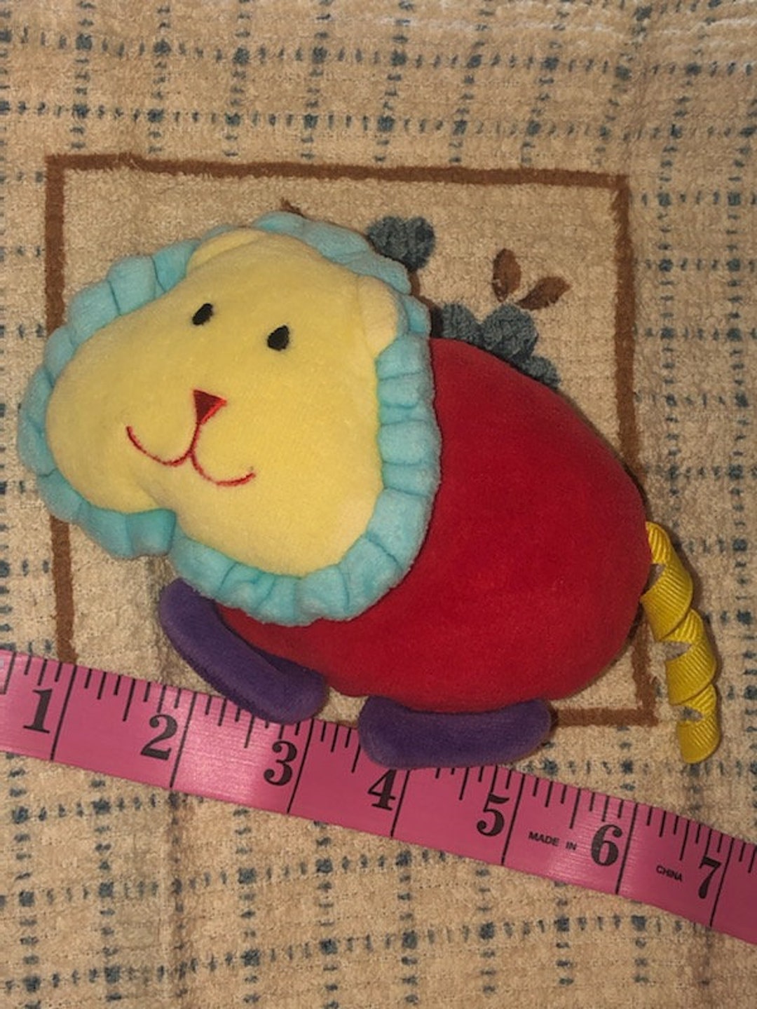 ヴィンテージ スェーデン製ライオンのぬいぐるみ ヴィンテージ エデン ライオン ぬいぐるみ ベビースクイーカー レッド