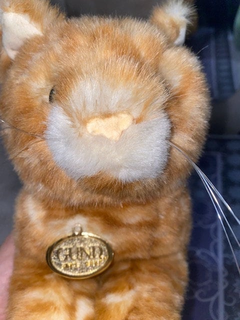 Vintage Gund Cat Plush Collectors Classic Orange White Tabby 1985
