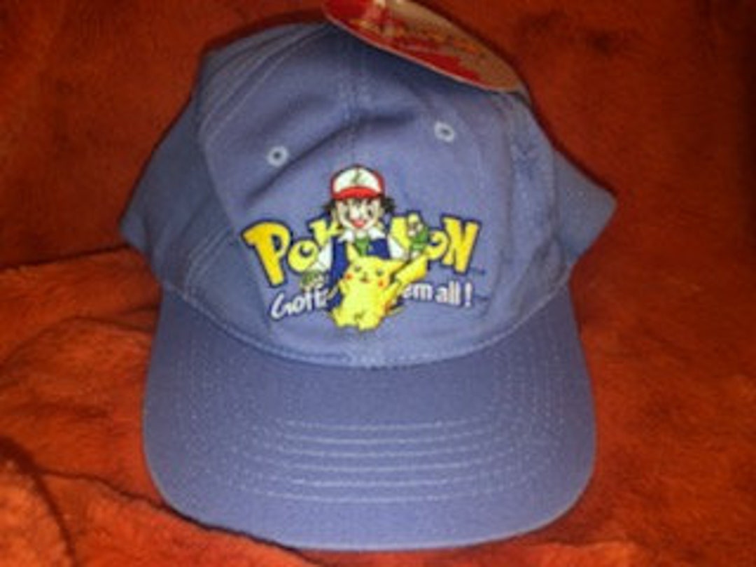 Vintage Pokemon Hat Cap Ash Pikachu NWTS 1999 Adjustable Youth to
