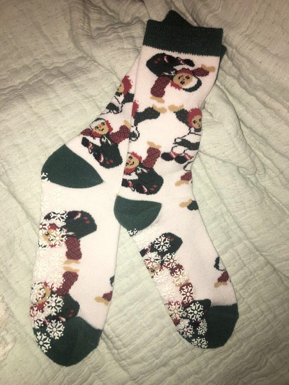 Vintage Snowden Snowman Socks no slip NWT NWOTS R… - image 2