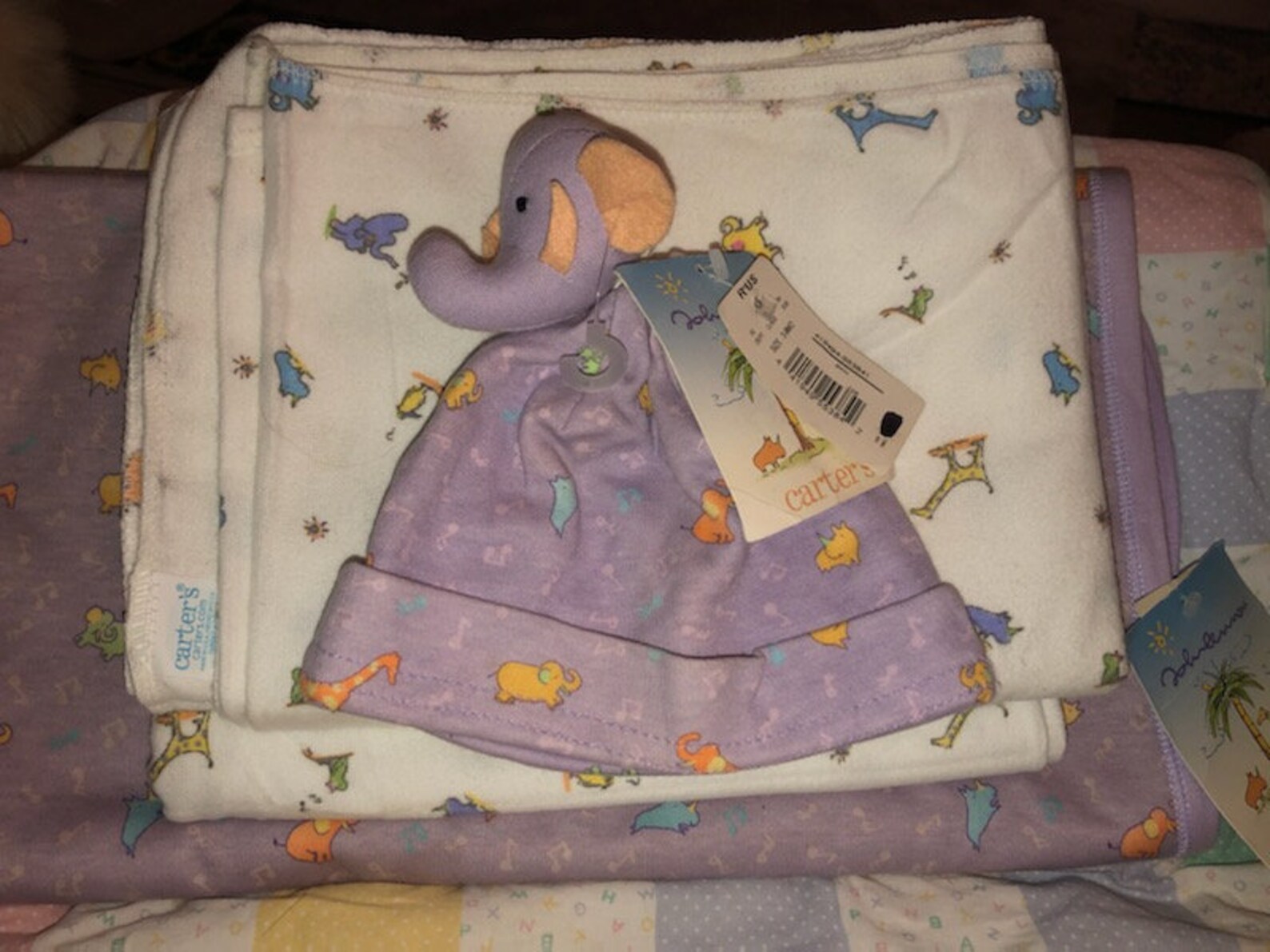 Vintage John Lennon Baby Blanket Lot Purple Soft Blankey Hat Etsy