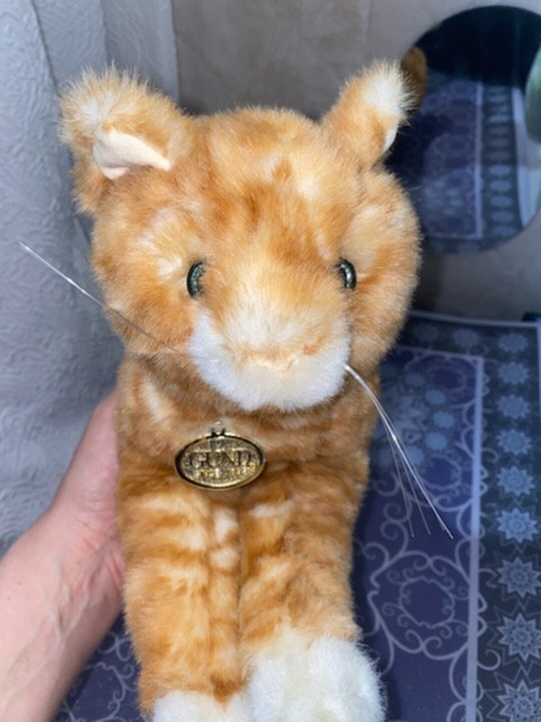 Vintage Gund Cat Plush Collectors Classic Orange White Tabby