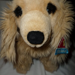 Vintage Dakin Huggables Cocker Spaniel plush dog named Toby NWT 14&quot;