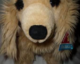 Vintage Dakin Huggables Cocker Spaniel plush dog named Toby NWT 14"