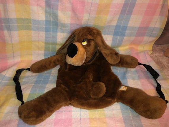 plush dog backpack
