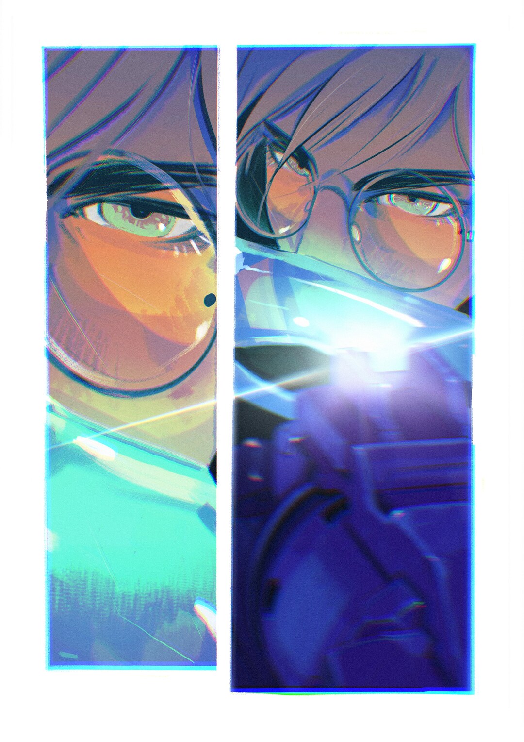 trigun-stampede-vash-the-stampede-holographic-art-print-etsy