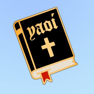 Bible Study Yaoi Pin - 1.25" hard enamel lapel pin