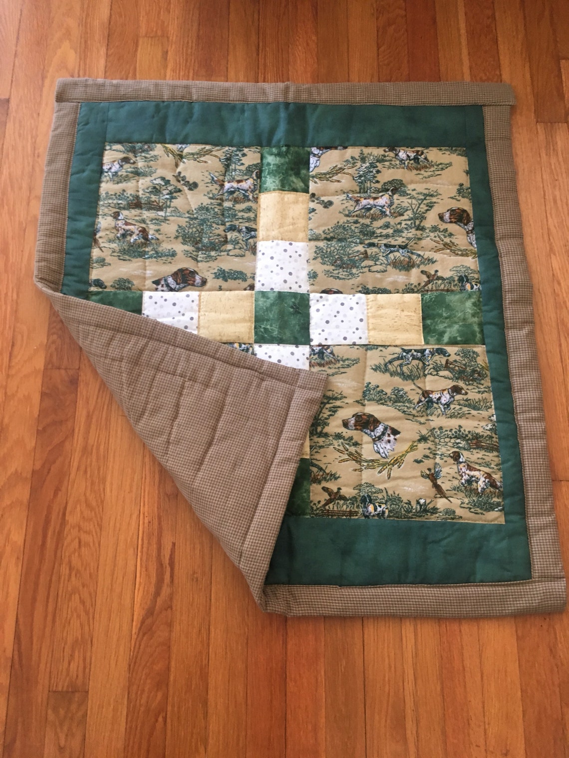 Patchwork hunting dog quilt A specal gift for your hunting Etsy