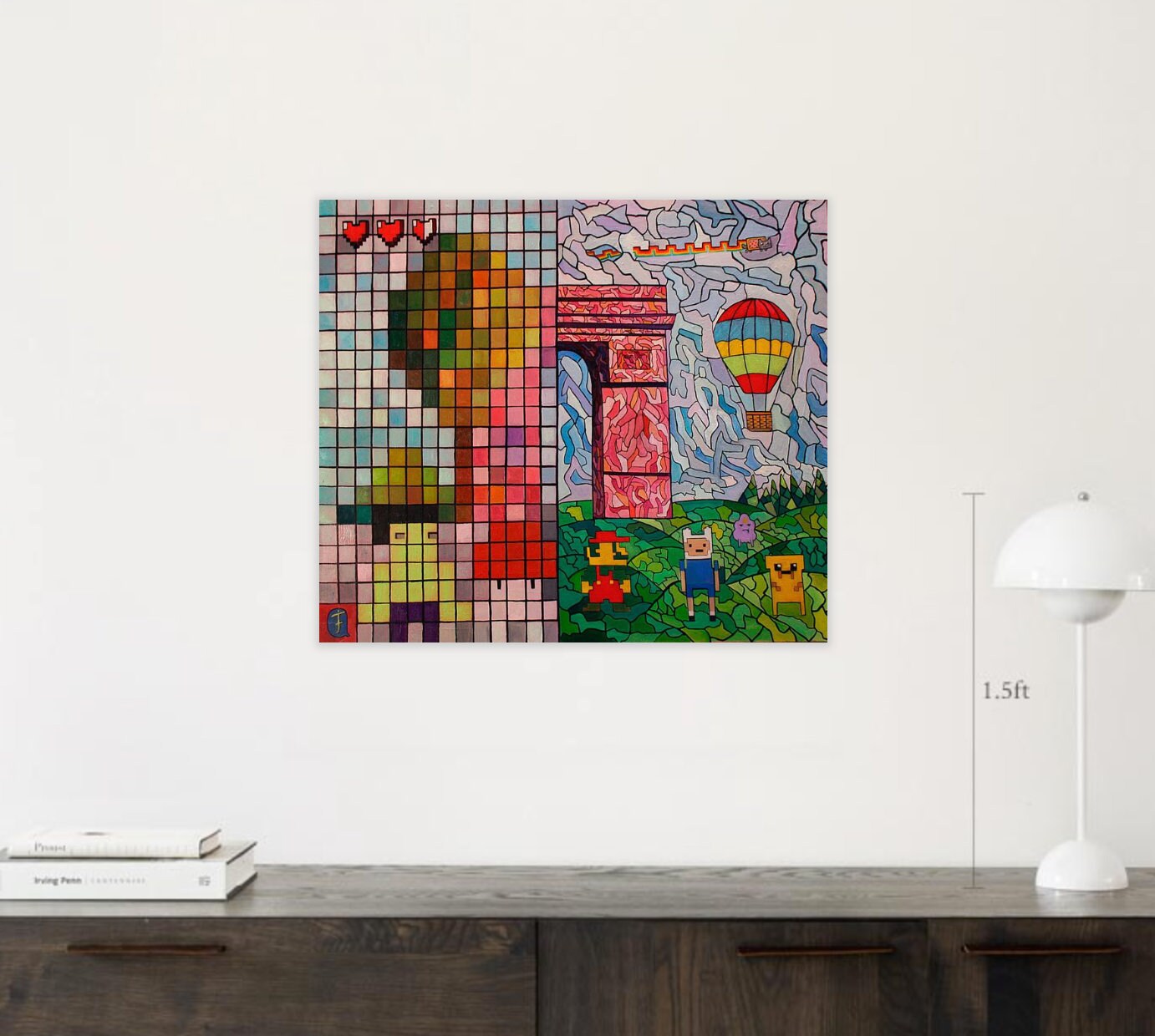 Printable-interior Design Cartoon Pixel World mario Wall - Etsy