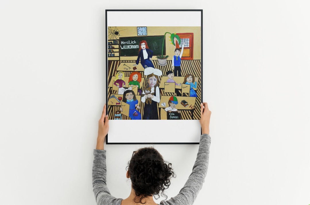 Printable-interior Design School Classroom, Wall Decor, Digital Art ...
