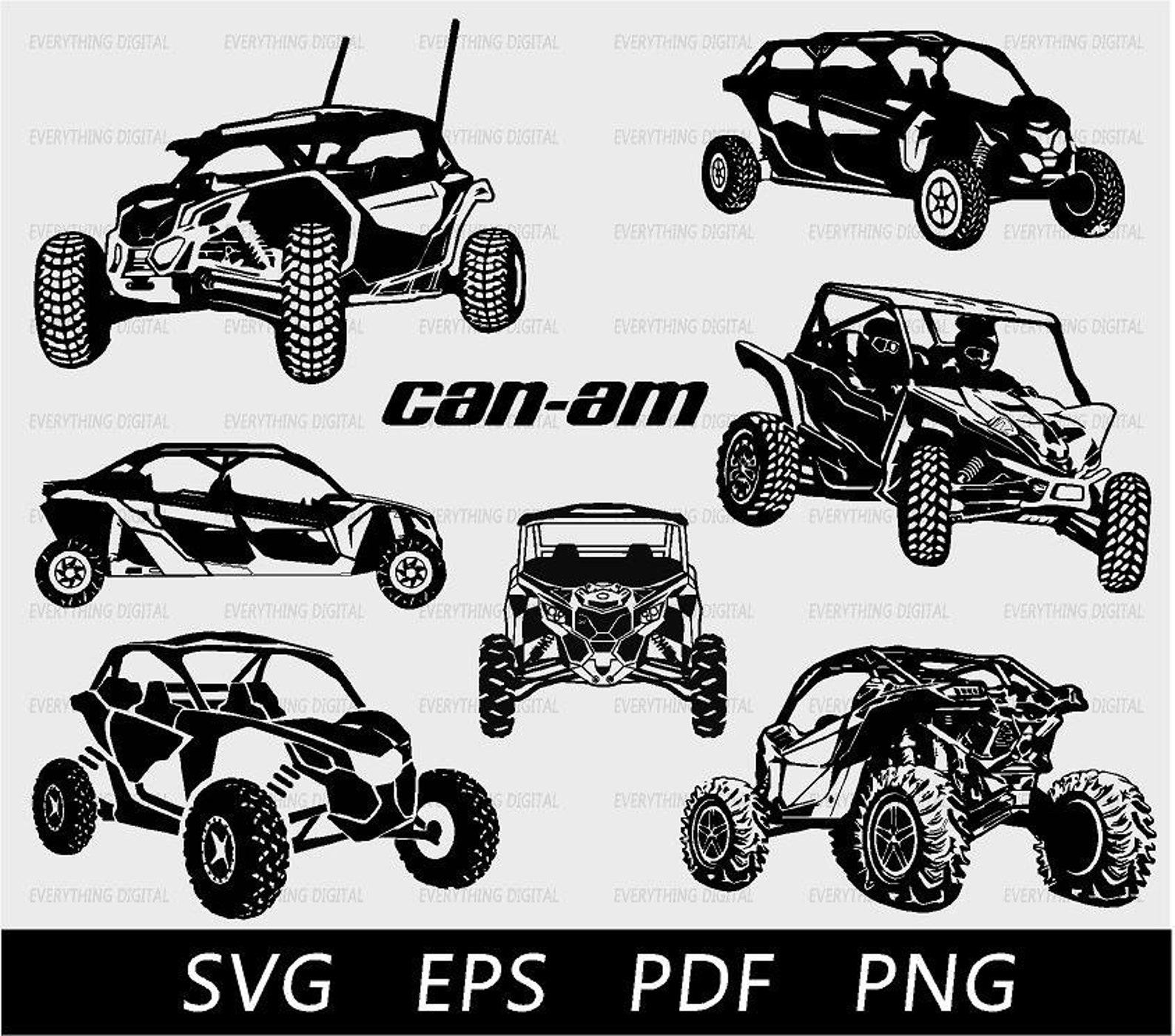CanAm svg eps pdf png sxs utv bundle svg RZR svg Etsy España