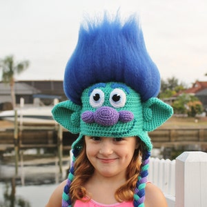 Trolls Happy Branch Crochet Hat Pattern Trolls Hat Crochet Tutorial Branch Wig Instructions PDF Instant Download image 2