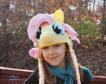 My Little Pony Fluttershy Crochet Hat Pattern | Crochet Unicorn Hat | MLP Crochet Hat Tutorial | PDF Pattern