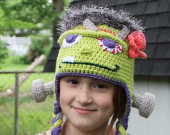 Frankenstein Monster Crochet Hat Pattern | Funny Halloween Crochet Hat Pattern | Frankenstein's Monster Cosplay | Instant PDF Download