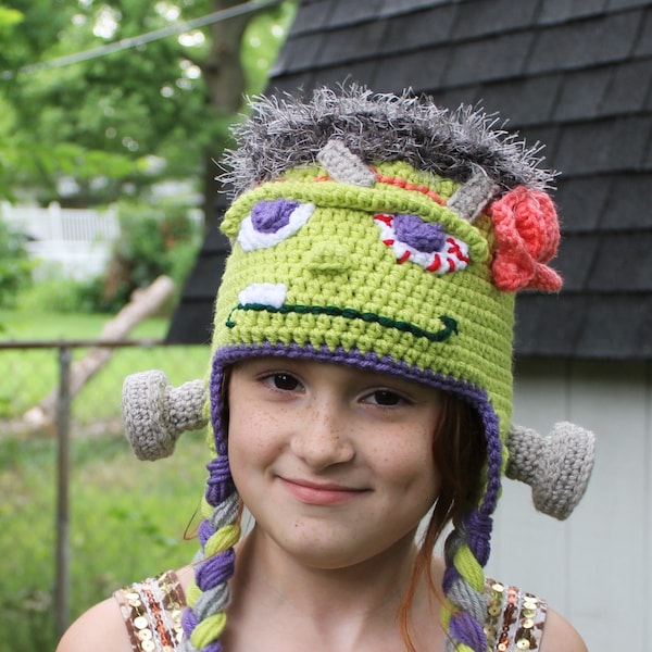 Frankenstein Monster Crochet Hat Pattern | Funny Halloween Crochet Hat Pattern | Frankenstein's Monster Cosplay | Instant PDF Download