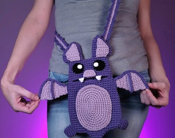 Hungry Vampire Bat Purse Crochet Pattern - Original Design