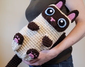 Siamese Cat Amigurumi Crochet Plushie Pattern PDF - Made by a Human