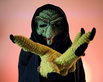 Wicked Witch Halloween Eye Mask Crochet Pattern (Digital Download)