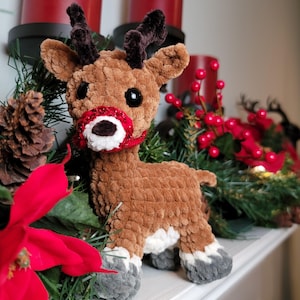 Low-Sew Reindeer Crochet Christmas Pattern PDF - Designed and Tested by Crocheters