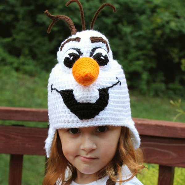 Modello per cappello all'uncinetto Frozen Olaf / Tutorial sul costume all'uncinetto Olaf / Costume di Halloween all'uncinetto / Modello PDF
