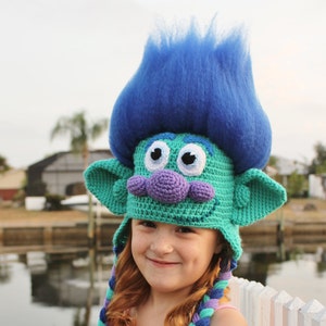 Trolls Happy Branch Crochet Hat Pattern Trolls Hat Crochet Tutorial Branch Wig Instructions PDF Instant Download image 3