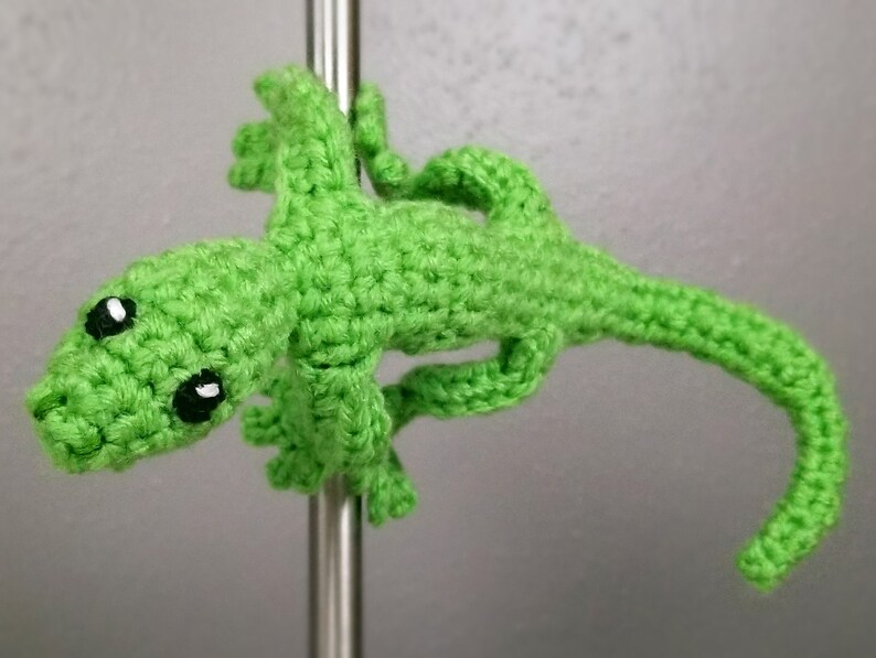 Crochet Lizard Magnet Pattern Digital Download PDF Crochet Pattern DIY Magnetic Lizard Step by Step Tutorial Bendable & Posable image 9