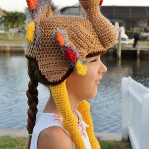 Thanksgiving Turkey Crochet Hat Pattern Turkey in a Pilgrim Hat Funny Thanksgiving Pattern for Toddlers, Kids & Adults image 5