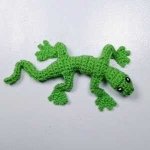 Crochet Lizard Magnet Pattern Digital Download PDF Crochet Pattern DIY Magnetic Lizard Step by Step Tutorial Bendable & Posable image 1