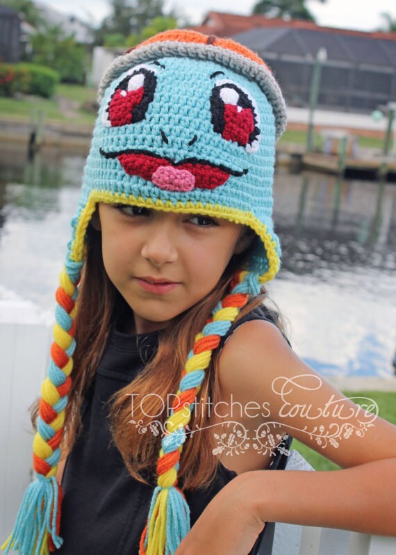 Pokemon Squirtle Crochet Hat Pattern 