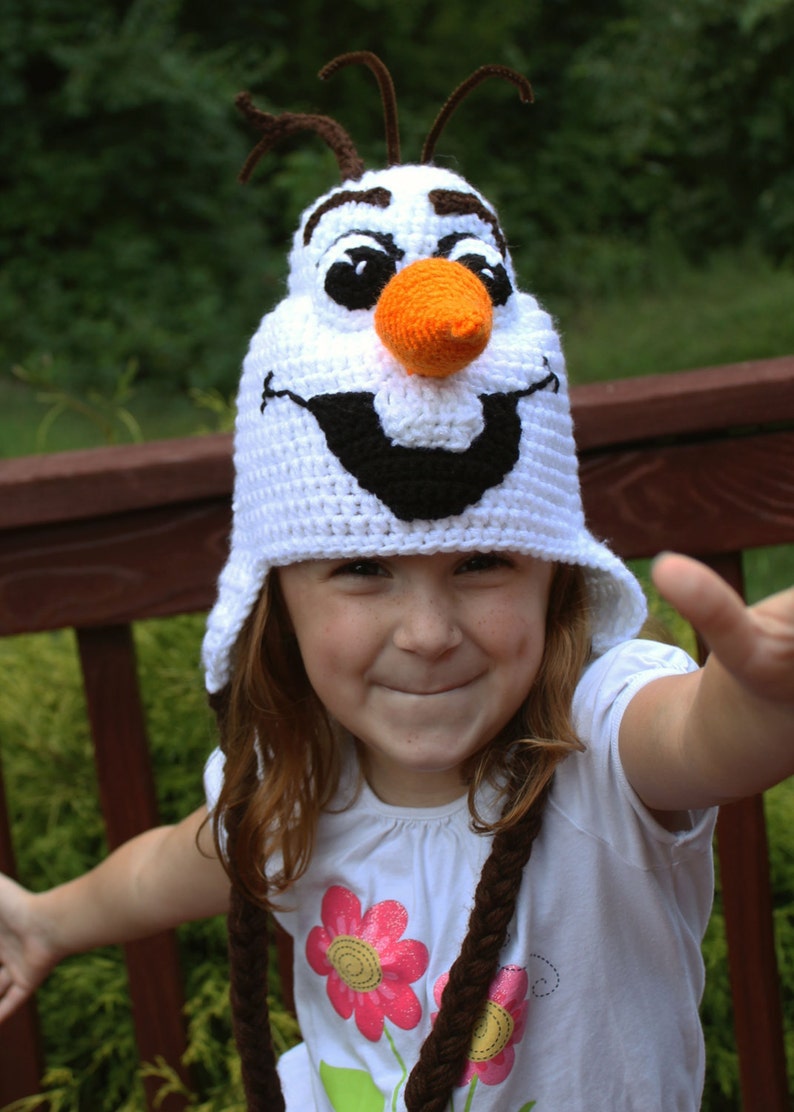 Frozen Olaf Crochet Hat Pattern Olaf Crochet Costume Tutorial Crochet Halloween Costume PDF Pattern image 2