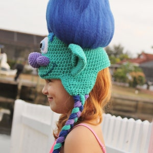 Trolls Happy Branch Crochet Hat Pattern Trolls Hat Crochet Tutorial Branch Wig Instructions PDF Instant Download image 4